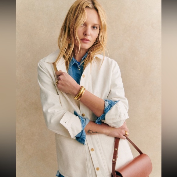 NWT Sézane Will Jacket in ecru, size small - Picture 3 of 6